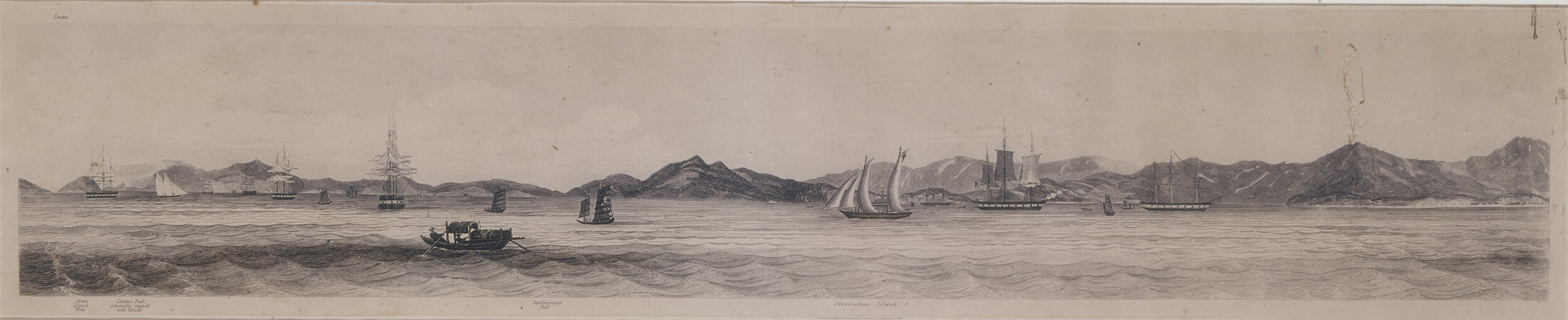 此鑴刻版画描绘香港景貌，是其中一幅「遮打藏品」。 951.25 CHA 2007 图片由香港艺术馆提供